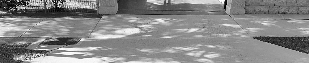 Concrete sidewalk black and white